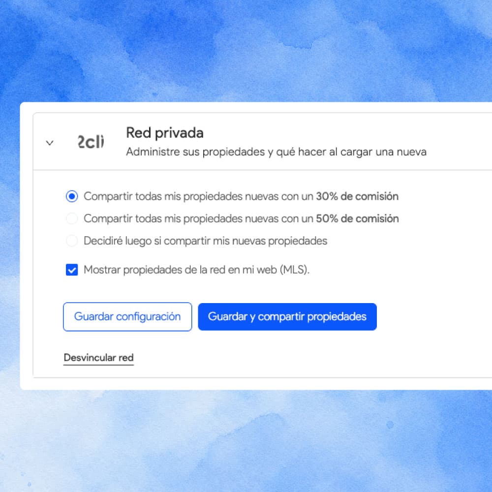 Creación de una red privada para compartir propiedades en 2clics